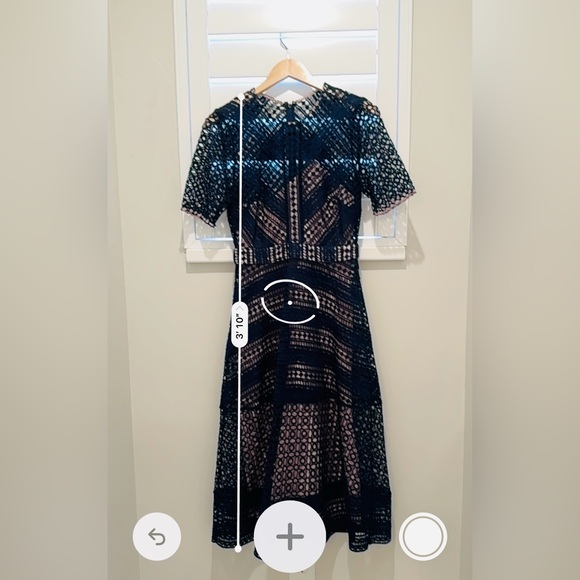 ASOS Premium Occasion Lace Midi Dress Size 6, runs like a true 4. - Picture 6 of 6